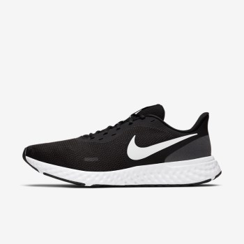 Nike Revolution 5 - Férfi Túracipő - Fekete/Sötét Szürke/Fehér